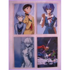 Evangelion Set 4 lamicard Original Japan Gadget Anime manga Laminated Card 